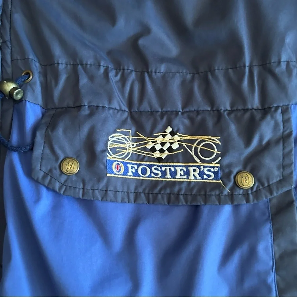 Vintage Fosters Grand Prix Navy Down Jacket